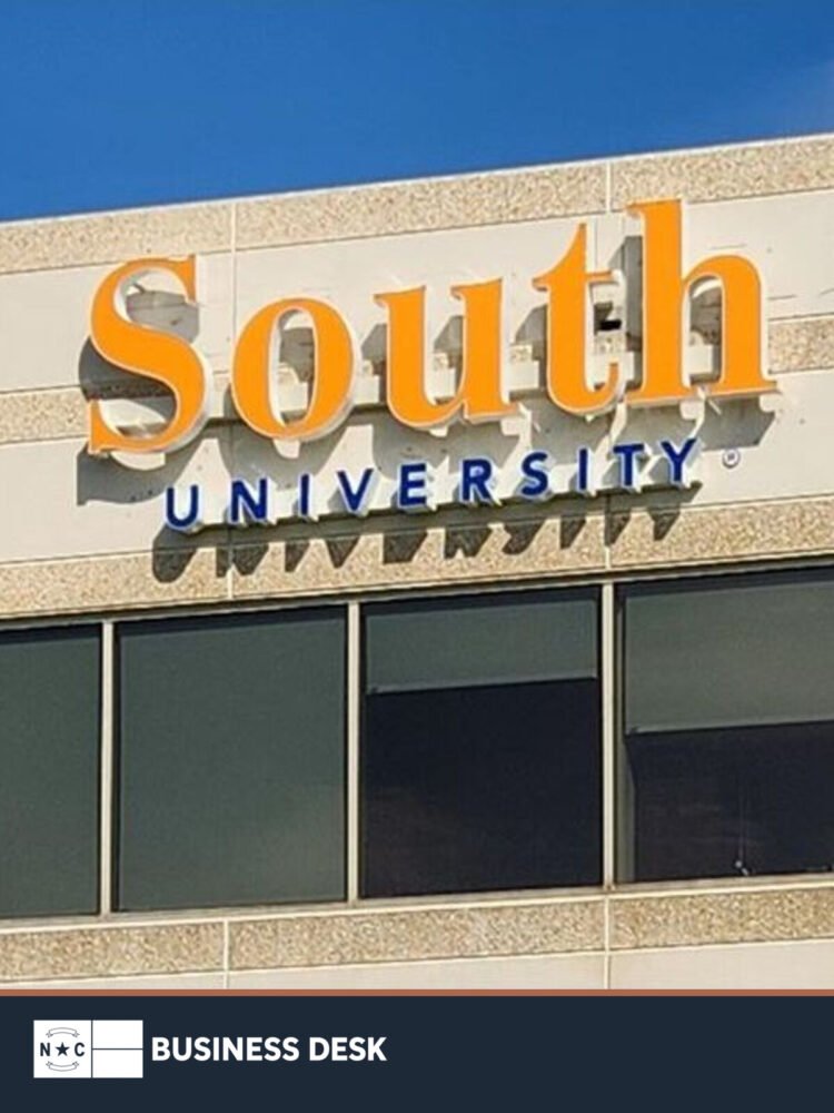File photograph of the South University High Point campus sign.
