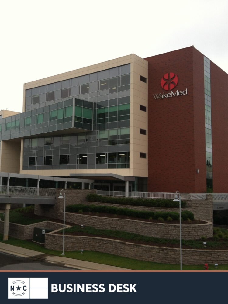 WakeMed Raleigh Campus hospital building in Raleigh, shown in a rights-cleared file photograph.