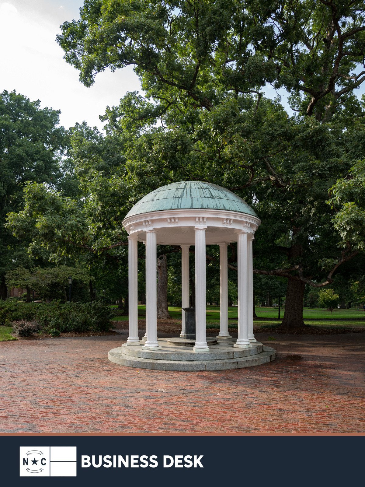 UNC-Chapel Hill's Old Well on campus, photographed in August 2017.