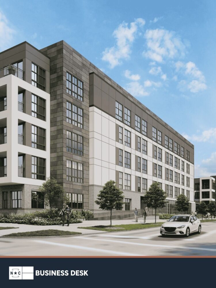 Official rendering of the planned 28G apartment development on North Graham Street in Charlotte.