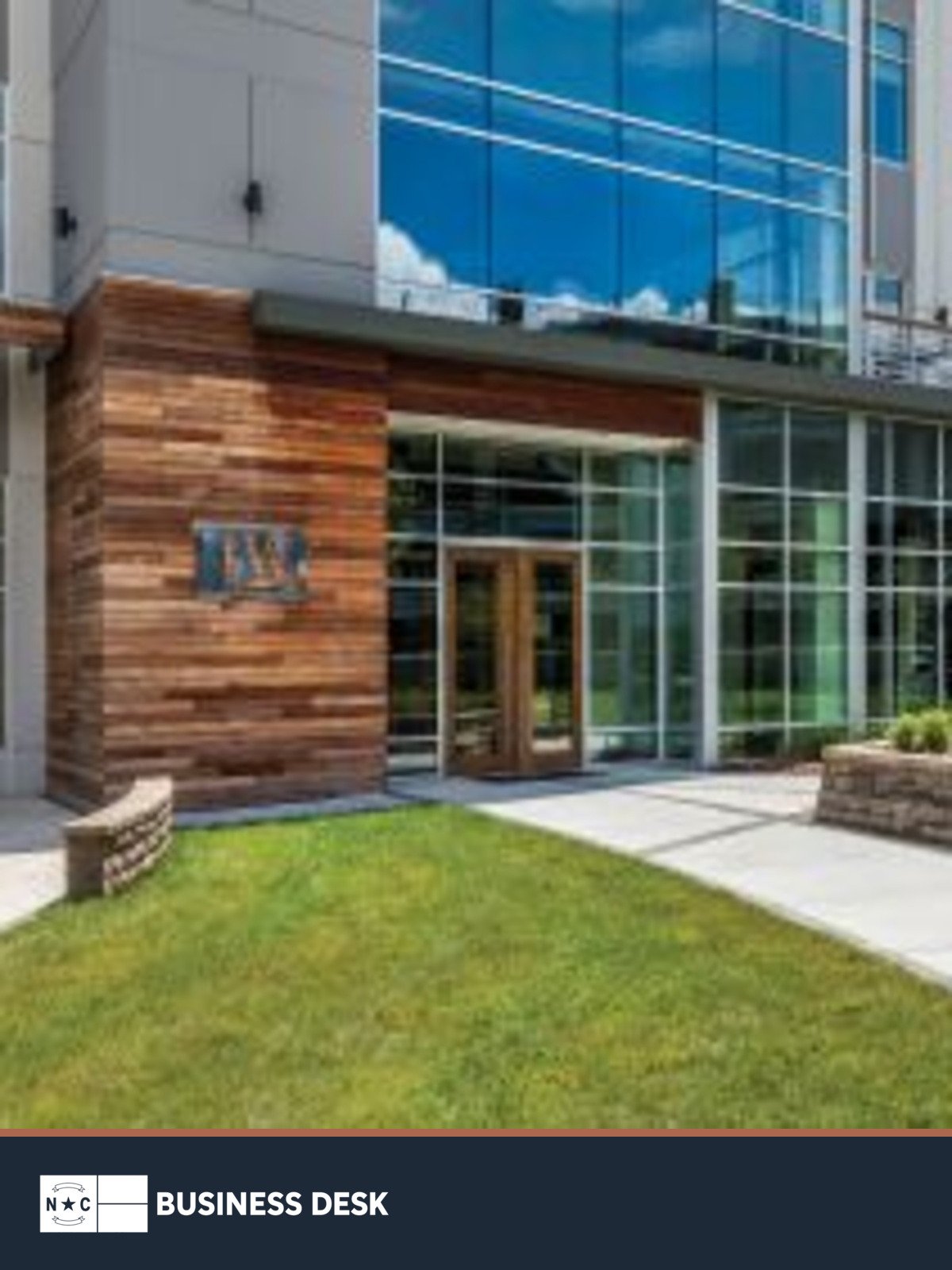 Entrance to JELD-WEN's global headquarters in Charlotte, North Carolina.