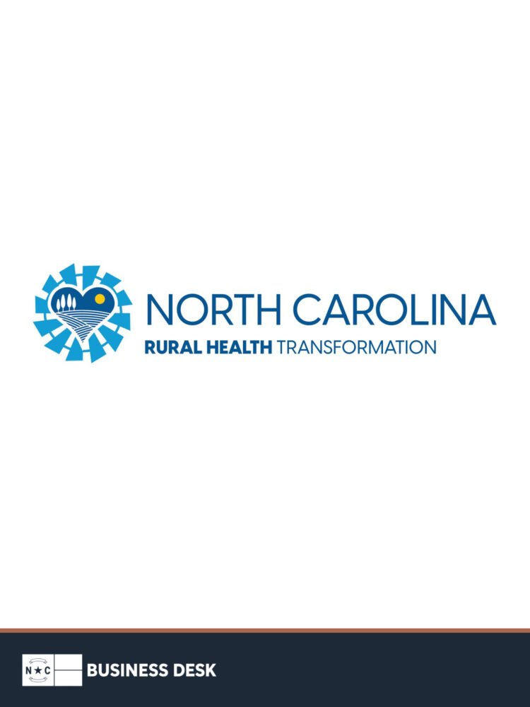 Official North Carolina Rural Health Transformation Program logo above the NC Business Desk footer.