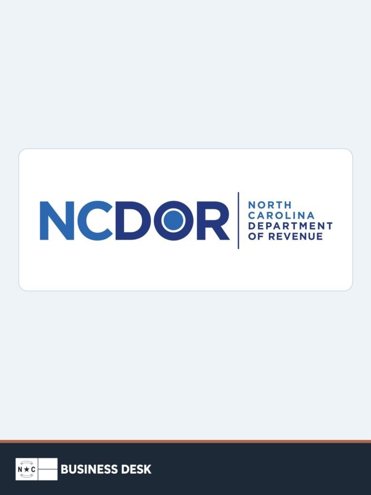 Official North Carolina Department of Revenue logo above the approved NC Business Desk footer.