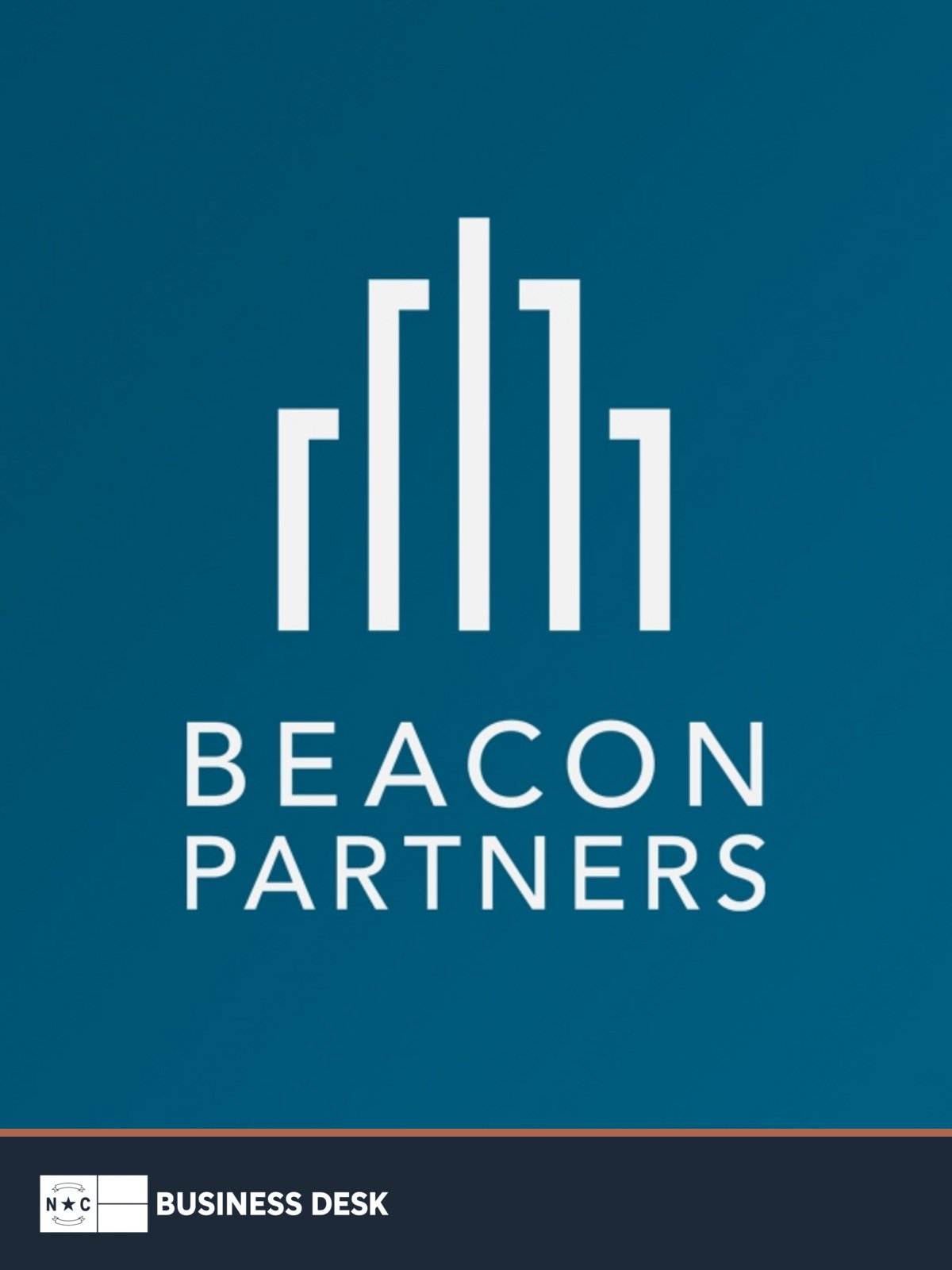 Beacon Partners logo on a teal background above the NC Business Desk footer.