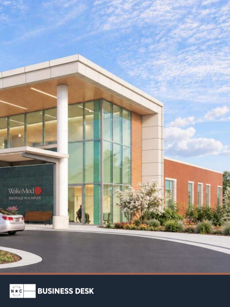 Official rendering of the planned WakeMed Rolesville Healthplex emergency department.