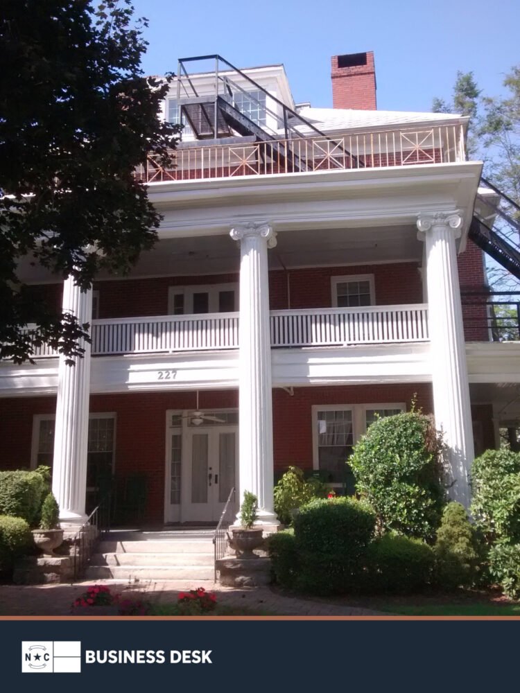 The historic Cedars building at 227 Seventh Avenue West in Hendersonville, photographed in 2014 before the current redevelopment.