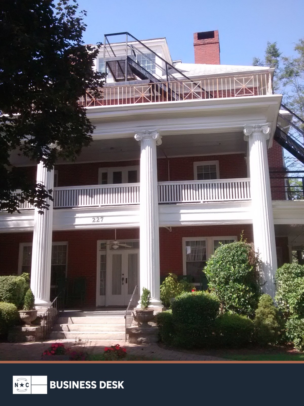 The historic Cedars building at 227 Seventh Avenue West in Hendersonville, photographed in 2014 before the current redevelopment.