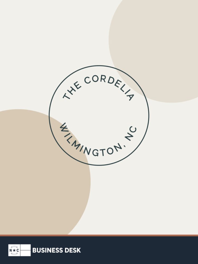 The Cordelia apartment community seal on a neutral field above the NC Business Desk footer.